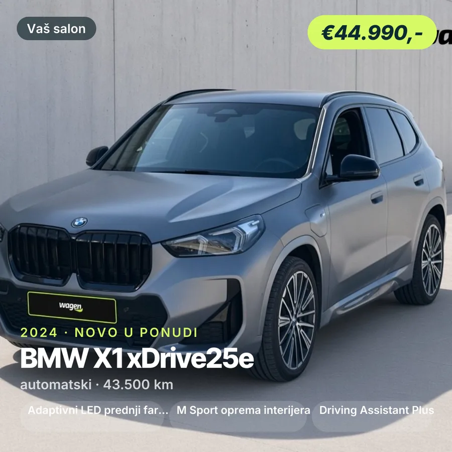 Objava za Facebook i Instagram: 2024 BMW X1 s cijenom i istaknutom opremom